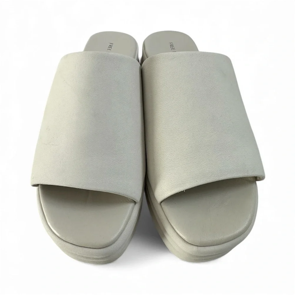 Free People Cream Platform Slides